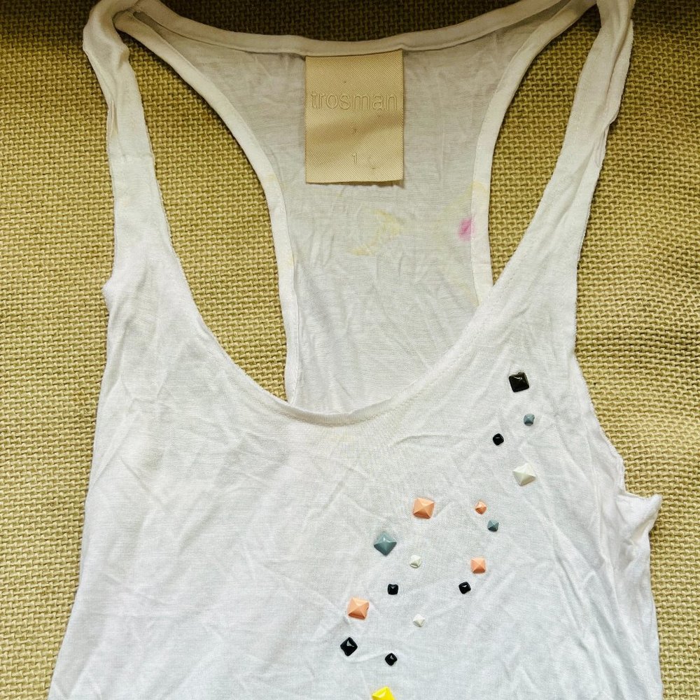 Trosman beaded tank, size 1 (xs/s)